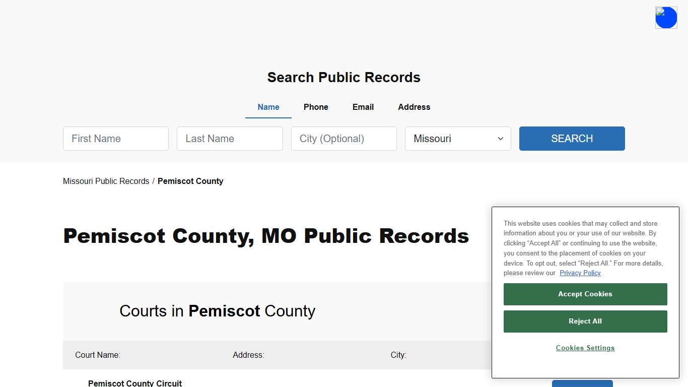 Pemiscot County, MO Public Court, Arrest and Inmate Records - ThePublicIndex